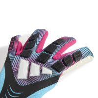 adidas Predator Pro Strap Keepershandschoenen Zwart Lichtblauw Wit Felroze