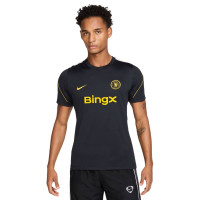 Chemise d'entraînement Nike Chelsea Strike 2026-2027 bleu foncé jaune doré