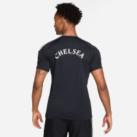 Chemise d'entraînement Nike Chelsea Strike 2026-2027 bleu foncé jaune doré