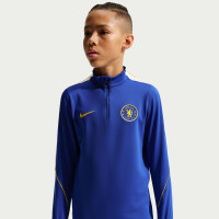 Nike Chelsea Strike Trainingstrui 1/4-Zip 2026-2027 Kids Blauw Goudgeel Wit