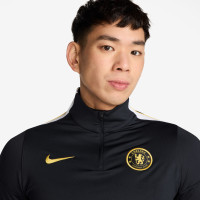 Survêtement Nike Chelsea Strike 1/4 Zip 2026-2027 bleu foncé blanc doré jaune