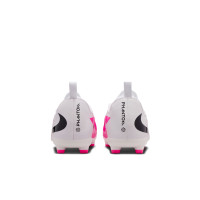 Nike Phantom 6 Low Academy Gazon Naturel Artificiel Chaussures de Foot (MG) Enfants Blanc Rose Vif Noir