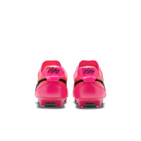 Nike Tiempo Ligera Pro Gazon Naturel Chaussures de Foot (FG) Rose Vif Noir