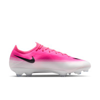 Nike Mercurial Vapor 17 Pro Gazon Naturel Chaussures de Foot (FG) Rose Vif Blanc Noir