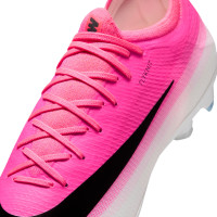 Nike Mercurial Vapor 17 Pro Gazon Naturel Chaussures de Foot (FG) Rose Vif Blanc Noir