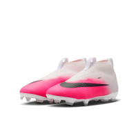 Nike Mercurial Superfly 11 Academy Gras / Kunstgras Voetbalschoenen (MG) Kids Felroze Wit Zwart