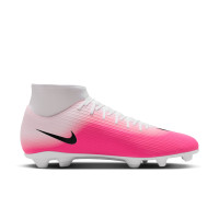 Nike Zoom Mercurial Superfly 11 Club Gazon Naturel Artificiel Chaussures de Foot (MG) Rose Vif Blanc Noir