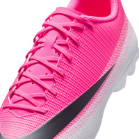 Nike Mercurial Vapor 17 Club Gazon Naturel Gazon Artificiel Chaussures de Foot (MG) Rose Vif Blanc Noir