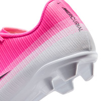 Nike Mercurial Vapor 17 Club Gazon Naturel Gazon Artificiel Chaussures de Foot (MG) Rose Vif Blanc Noir