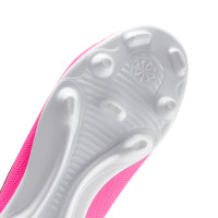 Nike Zoom Mercurial Superfly 11 Club Gazon Naturel Artificiel Chaussures de Foot (MG) Enfants Rose Vif Blanc Noir