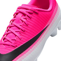 Nike Mercurial Vapor 17 Club Gazon Naturel Gazon Artificiel Chaussures de Foot (MG) Enfants Rose Vif Blanc Noir