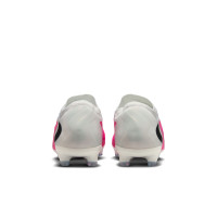 Nike Phantom 6 Low Pro Gazon Naturel Chaussures de Foot (FG) Blanc Rose Vif Noir