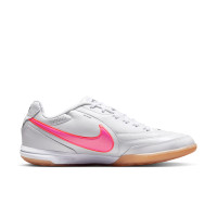 Nike Tiempo Streetgato Premium Straatvoetbalschoenen Wit Felroze Zwart