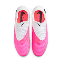 Nike Phantom 6 Low Pro Kunstgras Voetbalschoenen (AG) Wit Felroze Zwart