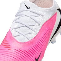 Nike Phantom 6 Low Pro Kunstgras Voetbalschoenen (AG) Wit Felroze Zwart