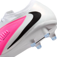 Nike Phantom 6 Low Pro Kunstgras Voetbalschoenen (AG) Wit Felroze Zwart