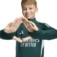 adidas Arsenal Trainingstrui 1/4-Zip 2025-2026 Kids Donkergroen Grijs