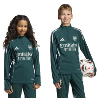 adidas Arsenal Trainingstrui 1/4-Zip 2025-2026 Kids Donkergroen Grijs