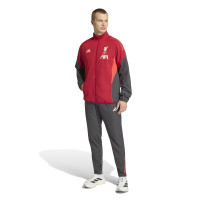 adidas Liverpool Presentatie Trainingsbroek 2025-2026 Grijs Rood Zilver