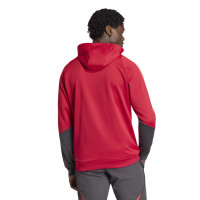 adidas Liverpool Track Trainingspak Hooded 2025-2026 Rood Grijs Zilver