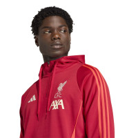 adidas Liverpool Track Trainingspak Hooded 2025-2026 Rood Grijs Zilver