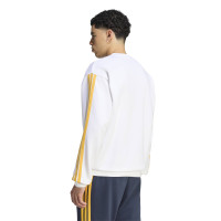 adidas Real Madrid DNA Crew Sweater 2026-2027 Wit Oranje Donkerblauw