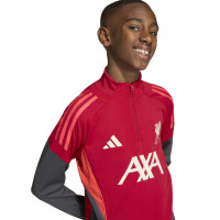 adidas Liverpool Trainingspak 1/4-Zip 2025-2026 Kids Rood Grijs Zilver