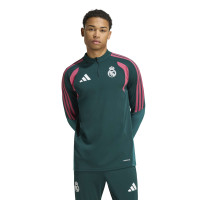 Haut d'entraînement adidas Real Madrid 1/4-Zip 2026-2027 Vert foncé, rose, blanc