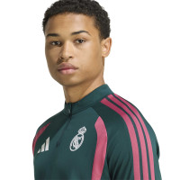 adidas Real Madrid Trainingspak 1/4-Zip 2026-2027 Donkergroen Roze Wit