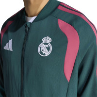 Survêtement de présentation adidas Real Madrid 2026-2027 vert foncé rose blanc