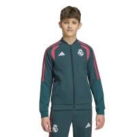 adidas Real Madrid Presentatie Trainingsjack 2026-2027 Kids Donkergroen Roze Wit