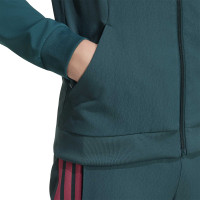 adidas Real Madrid Presentatie Trainingsjack 2026-2027 Kids Donkergroen Roze Wit