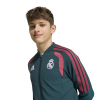 adidas Real Madrid Presentatie Trainingspak 2026-2027 Kids Donkergroen Roze Wit