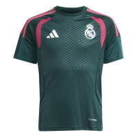 adidas Real Madrid Trainingsshirt 2026-2027 Kids Donkergroen Roze Wit