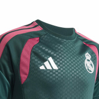 adidas Real Madrid Trainingsshirt 2026-2027 Kids Donkergroen Roze Wit