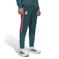Pantalon d'entraînement adidas Real Madrid Presentation 2026-2027, vert foncé, rose, blanc