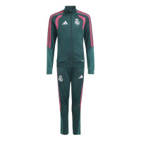 Survêtement adidas Real Madrid 2026-2027 pour Enfants, vert foncé, rose, blanc
