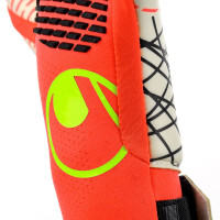 Uhlsport FM Ultragrip Hybrid Gants de Gardien de But Rouge Vif Noir Jaune Vif