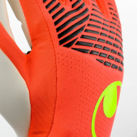 Uhlsport FM Absolutgrip Hybrid Gants de Gardien de But Rouge Vif Noir Jaune Vif