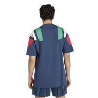 adidas Italië EQT T-Shirt Donkerblauw Groen Wit Rood