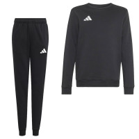 Combinaison de jogging adidas Entrada 26 Crew Sweater pour Enfants, noir et blanc