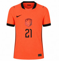 Chemise de maison Nike Netherlands F. De Jong 21 Authentic 2026-2028 pour Enfants
