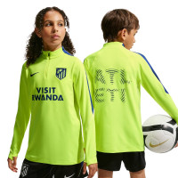 Nike Atletico Madrid Strike Trainingstrui 1/4-Zip 2026-2027 Kids Neongroen Donkerblauw