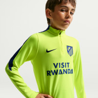 Nike Atletico Madrid Strike Trainingstrui 1/4-Zip 2026-2027 Kids Neongroen Donkerblauw