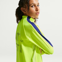 Nike Atletico Madrid Strike Trainingstrui 1/4-Zip 2026-2027 Kids Neongroen Donkerblauw