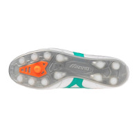 Mizuno Morelia II Pro Gras Voetbalschoenen (FG) Wit Groen Oranje