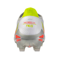 Mizuno Morelia Neo V Beta Pro Gras Voetbalschoenen (FG) Wit Oranje Limoen