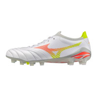 Mizuno Morelia Neo V Beta Pro Gras Voetbalschoenen (FG) Wit Oranje Limoen