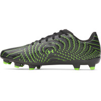 Under Armour Shadow Select 4 Gras Voetbalschoenen (FG) Zwart Metallic Black Neongroen