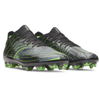 Under Armour Shadow Elite 4 Mach Chaussures de Foot Gazon Naturel (FG) Noir Metallic Black Vert Néon
